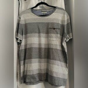 NWOT‎ Men’s Ted Baker London Striped Pocket T Shirt Size 6 US XXL.